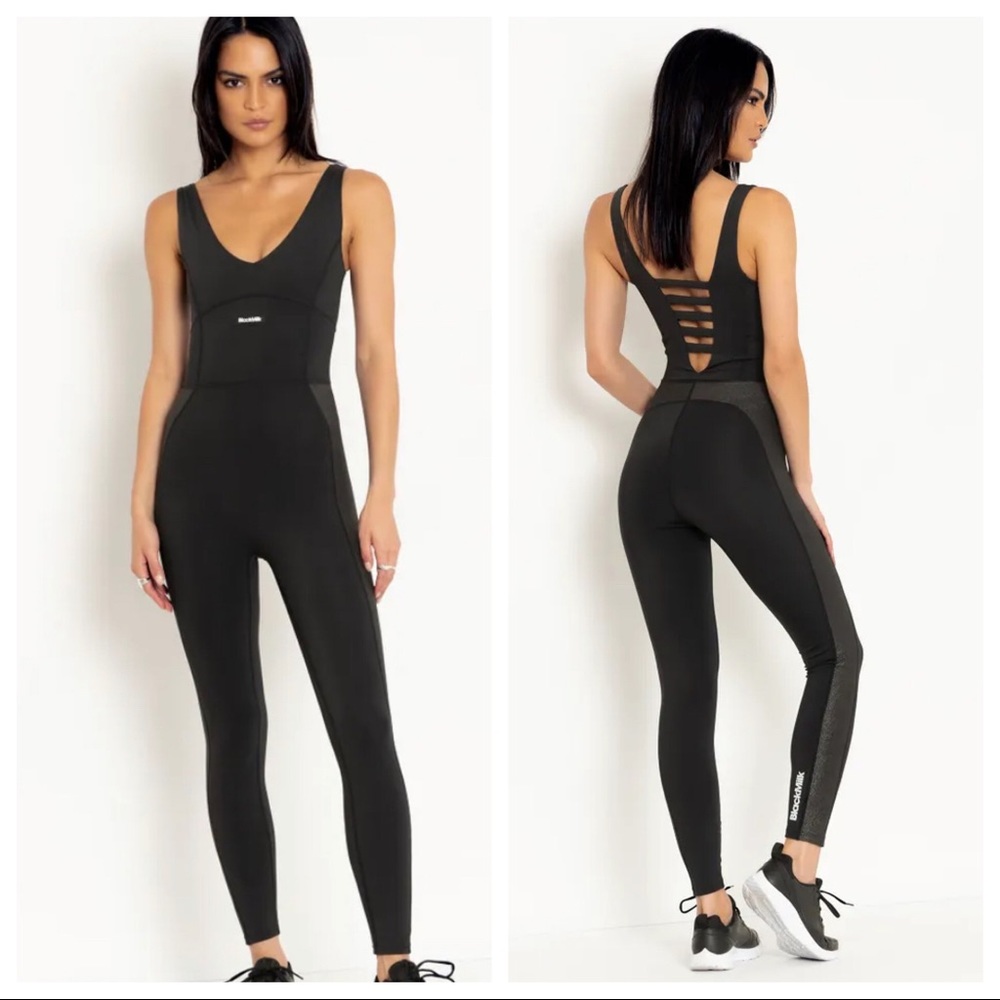 Black Milk Clothing Pilot Ribbed Panel Catsuit size Large